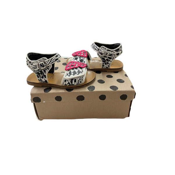 Sophia Webster Mini Black, White, Fuchsia Butterfly Sandal in Box - Size 28 (11)