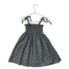 Jamie Kay Gray & Light Plum Floral Smocked Dress - Size 3Y