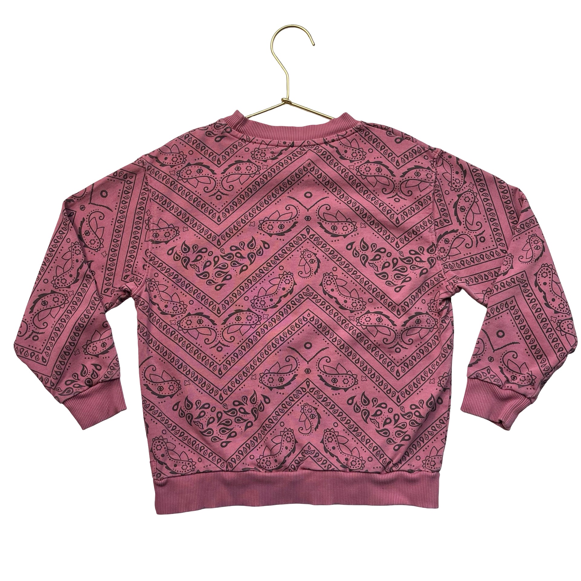 Tocoto Vintage Dusty Rose Bandana Print Sweatshirt - Size 6Y