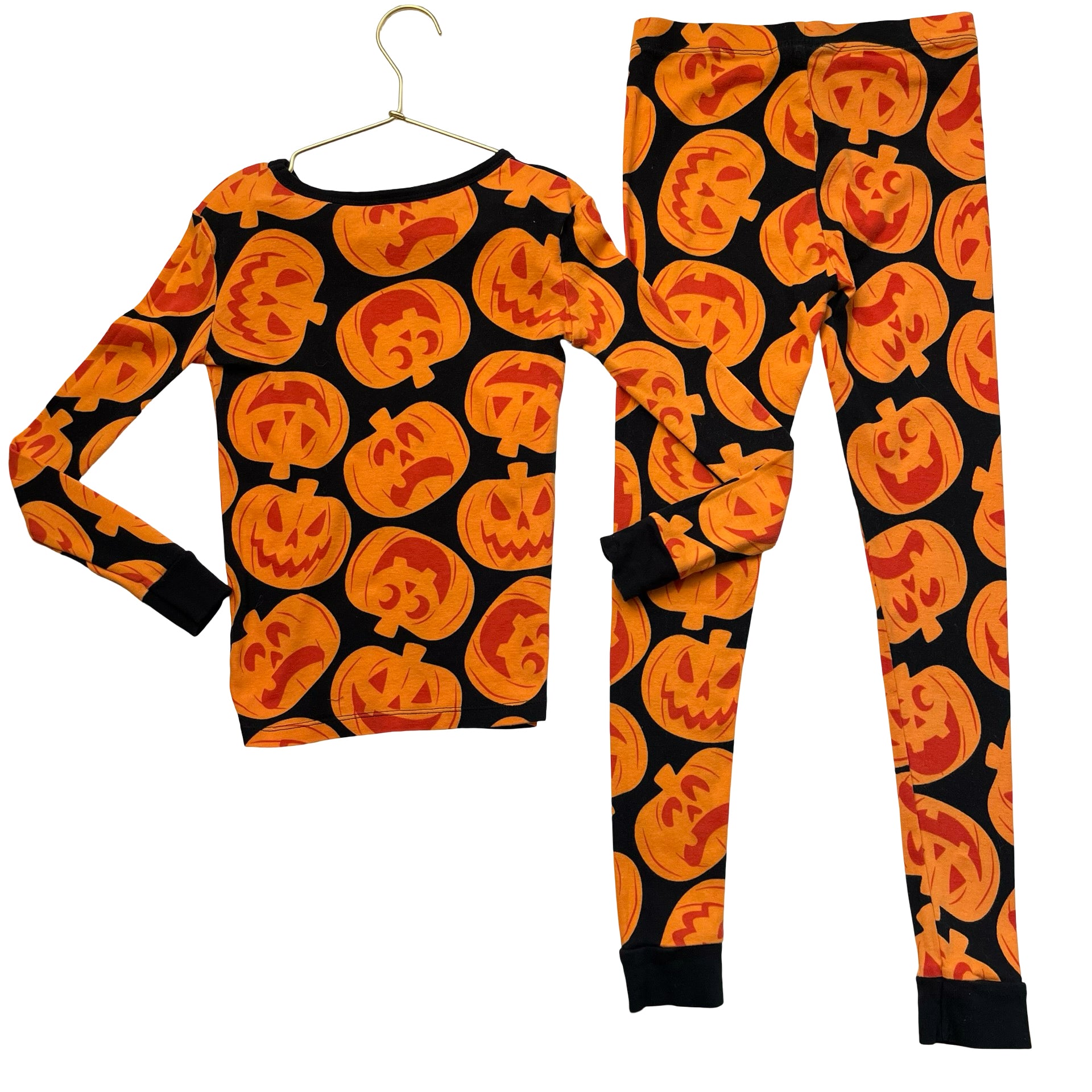 Target Hide and Eek Black & Orange Pumpkin Print PJ Set - Size 8
