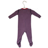 Primary Pink & Navy Striped Footed PJs - Size 3-6 Mo