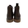 Nordstrom Brown 'Water Resistant' Faux Leather Ankle Boots - Size 1Y Big Kid