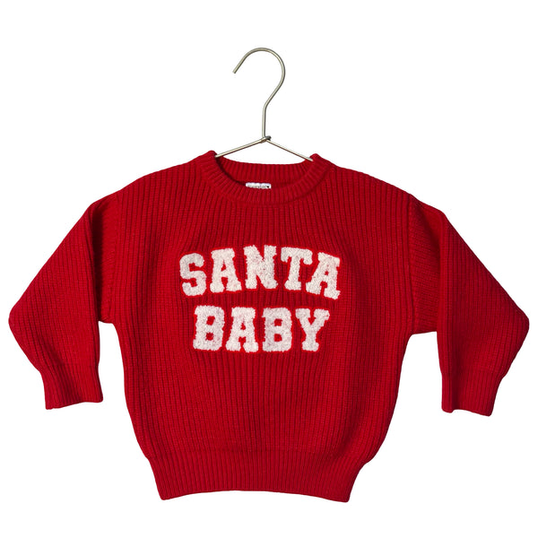 Spearmint Love Red 'Santa Baby' 100% Wool Sweater - Size 18-24 Mo