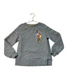 Mini Boden Gray Embroidered 'Chill Out'' Ice Cream Cone Sweatshirt - Size 7-8Y