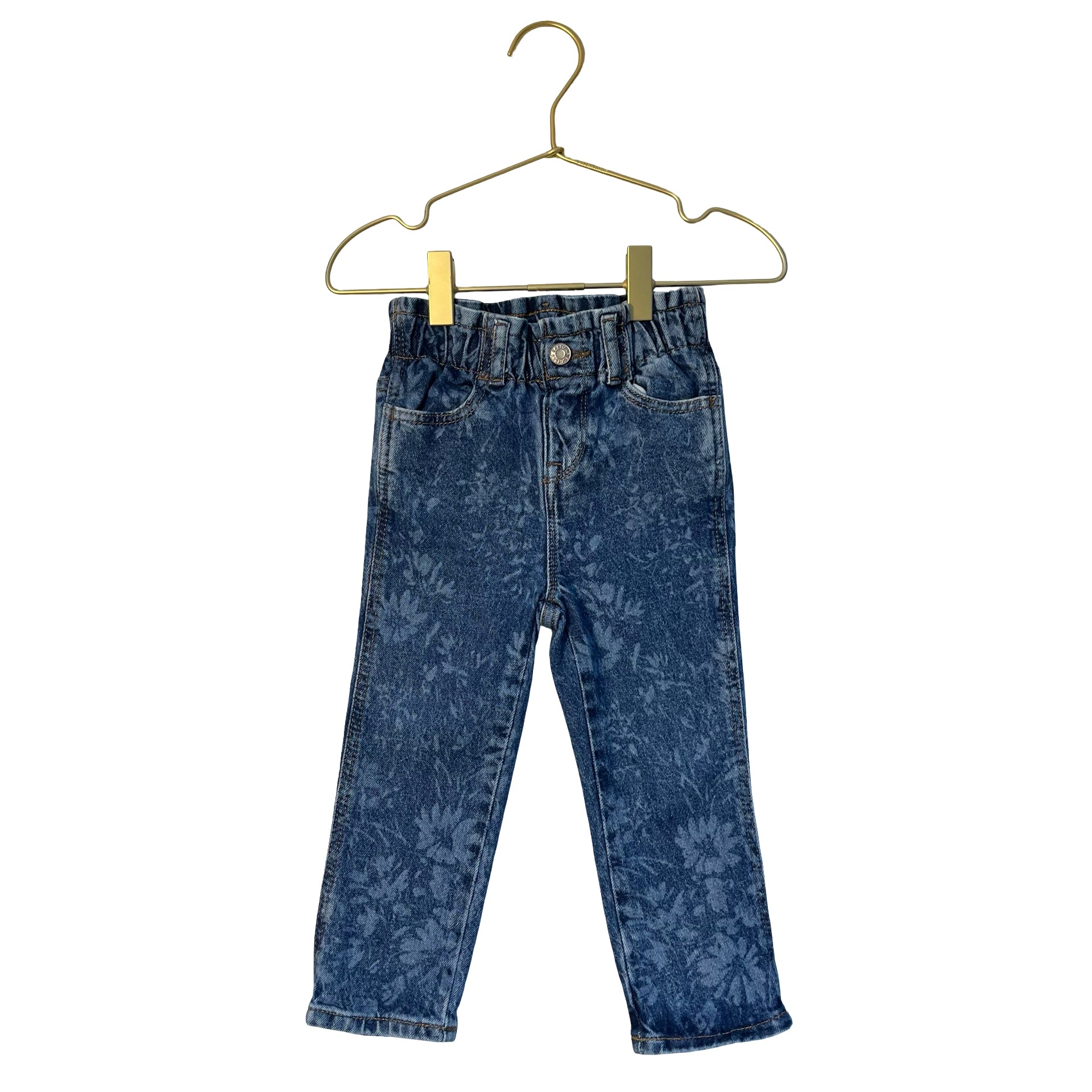 Gap Denim Floral Print 'Mom Jean' - Size 18-24 Mo