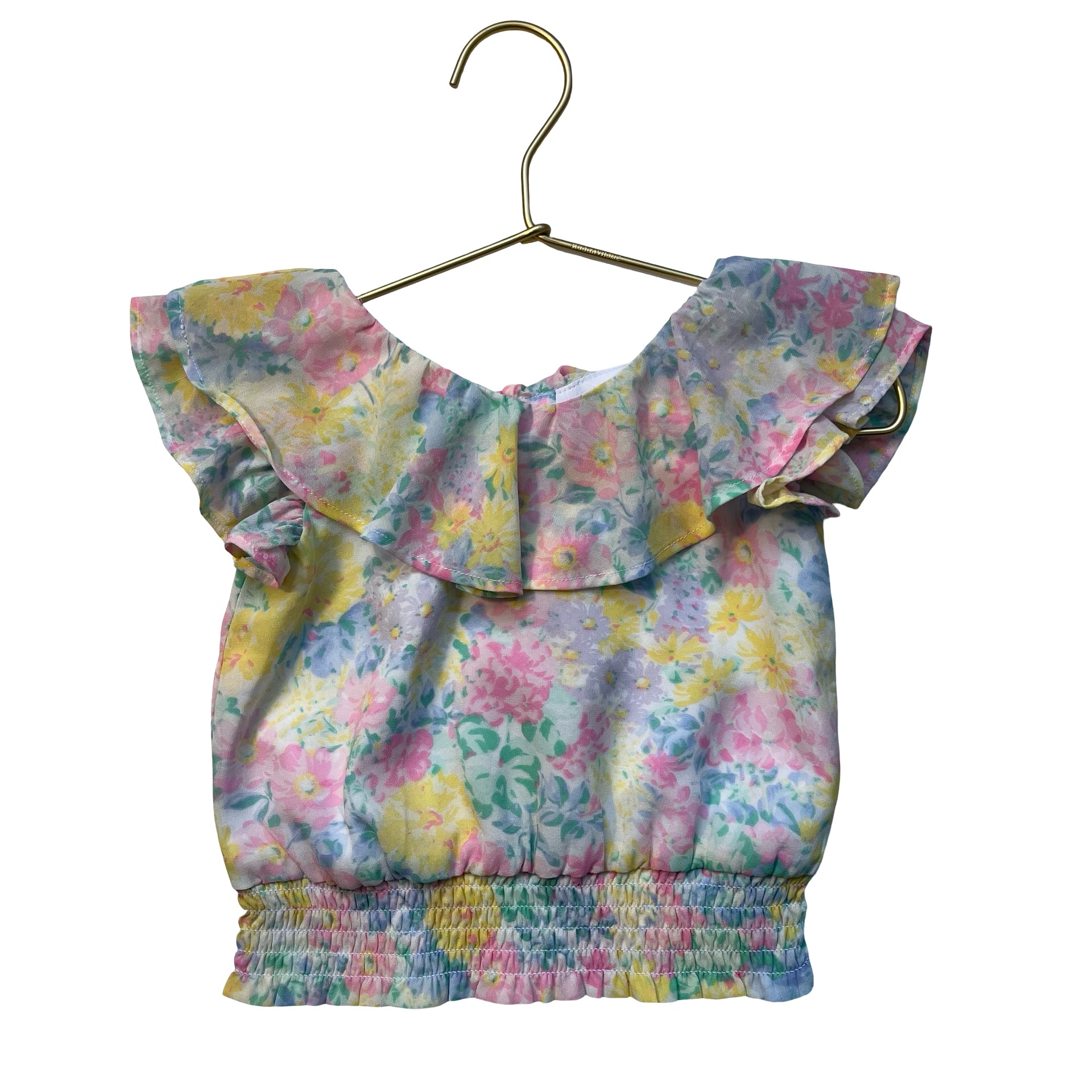 Janie and Jack Pastel Floral Blouse - Size 2T