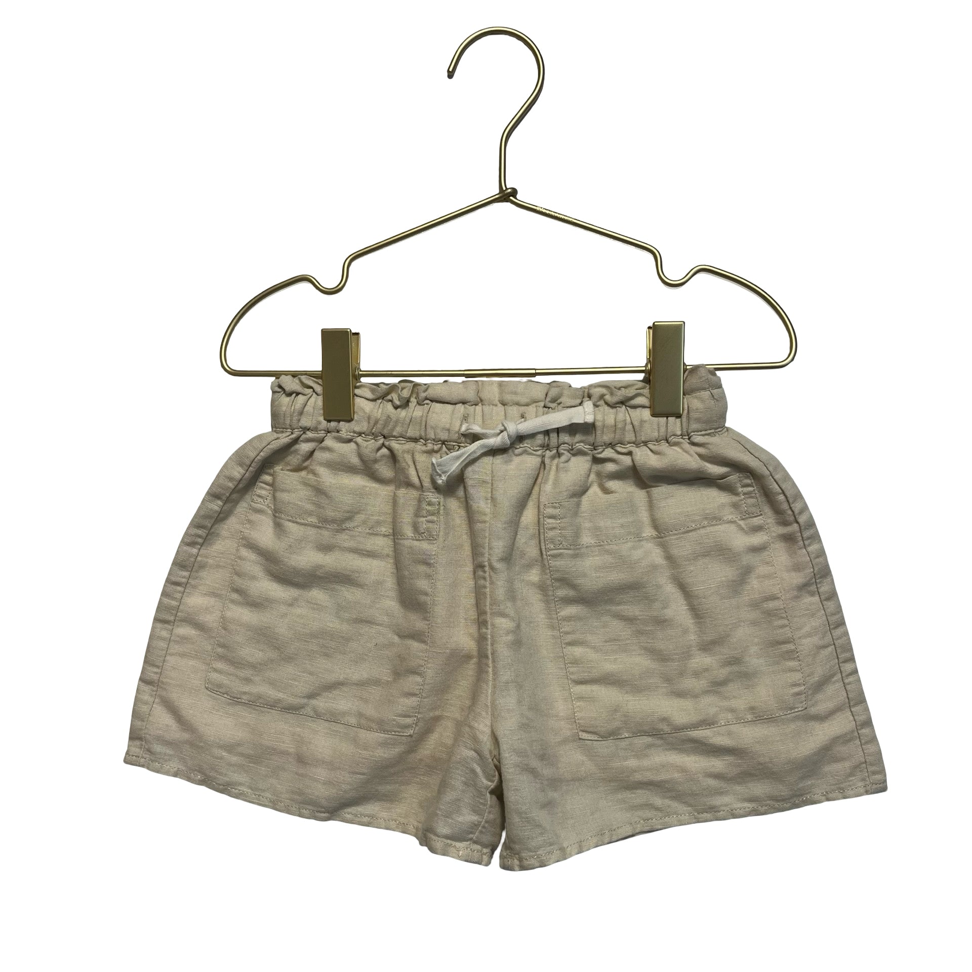 Crewcuts Tan Linen-Cotton Shorts - Size 5