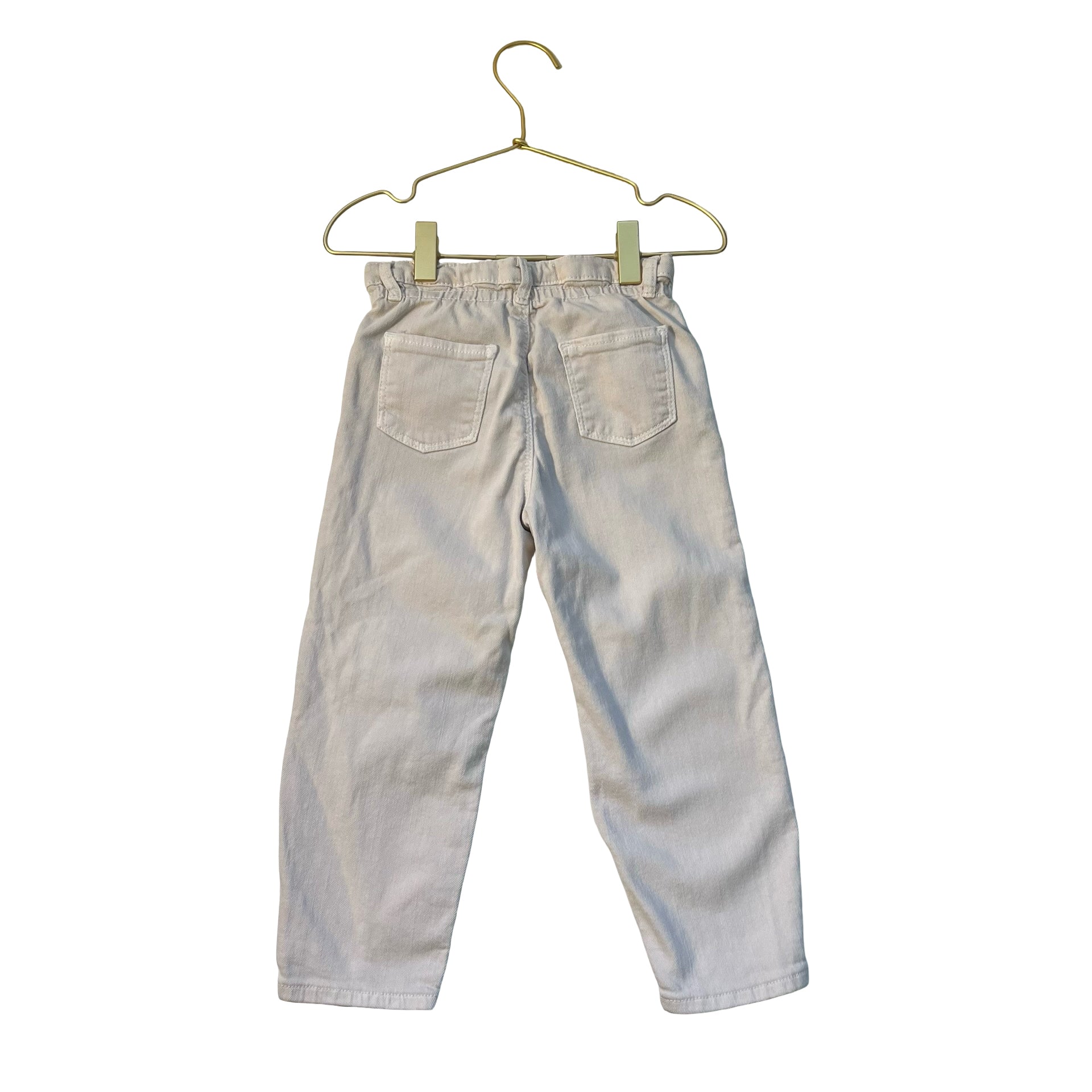 Zara Ivory Denim Jeans - Size 3-4