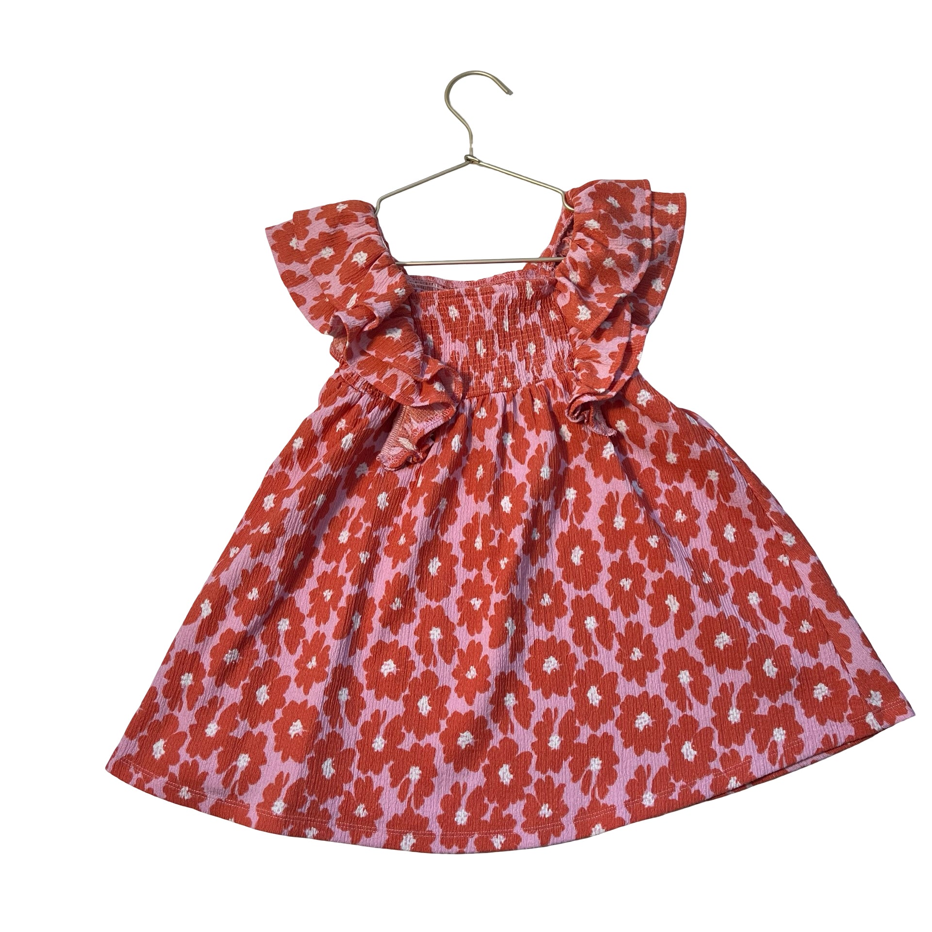 Zara Pink Flower Print Dress - Size 3-4