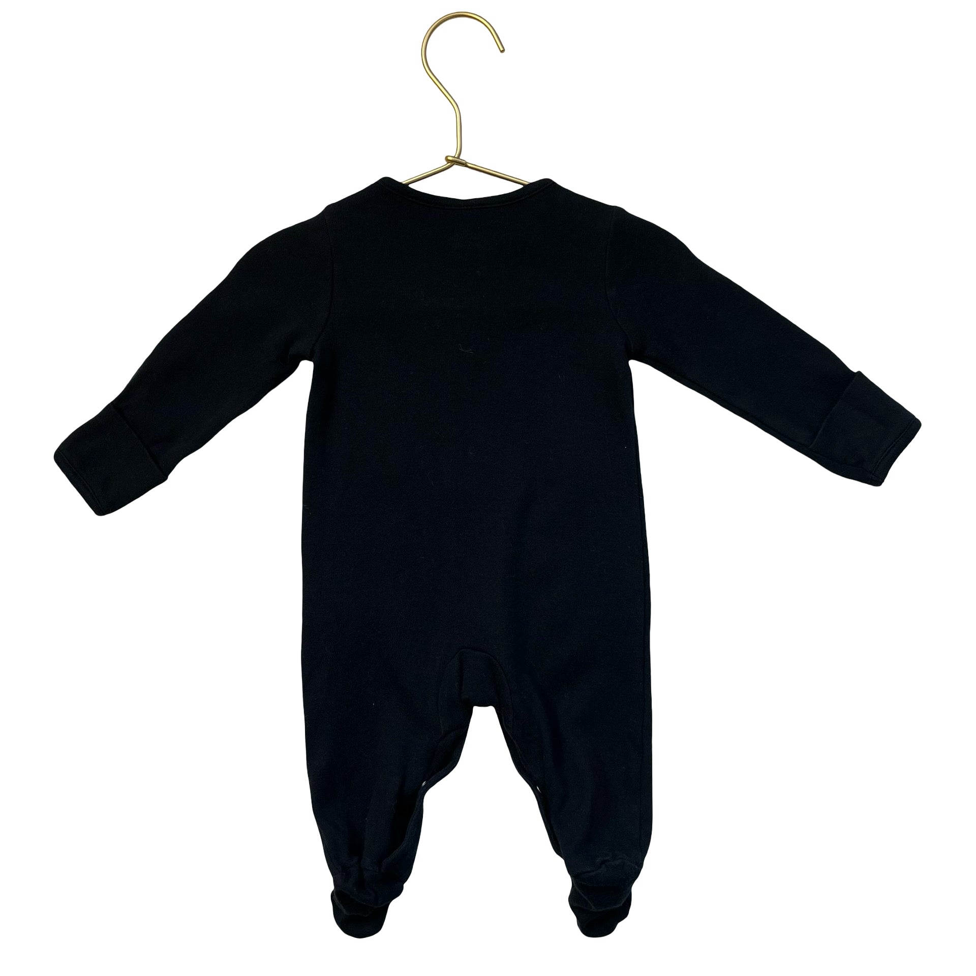 Carter's Black Skeleton & Candy Graphic Footed One-Piece - Size 3 Mo