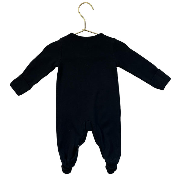 Carter's Black Skeleton & Candy Graphic Footed One-Piece - Size 3 Mo
