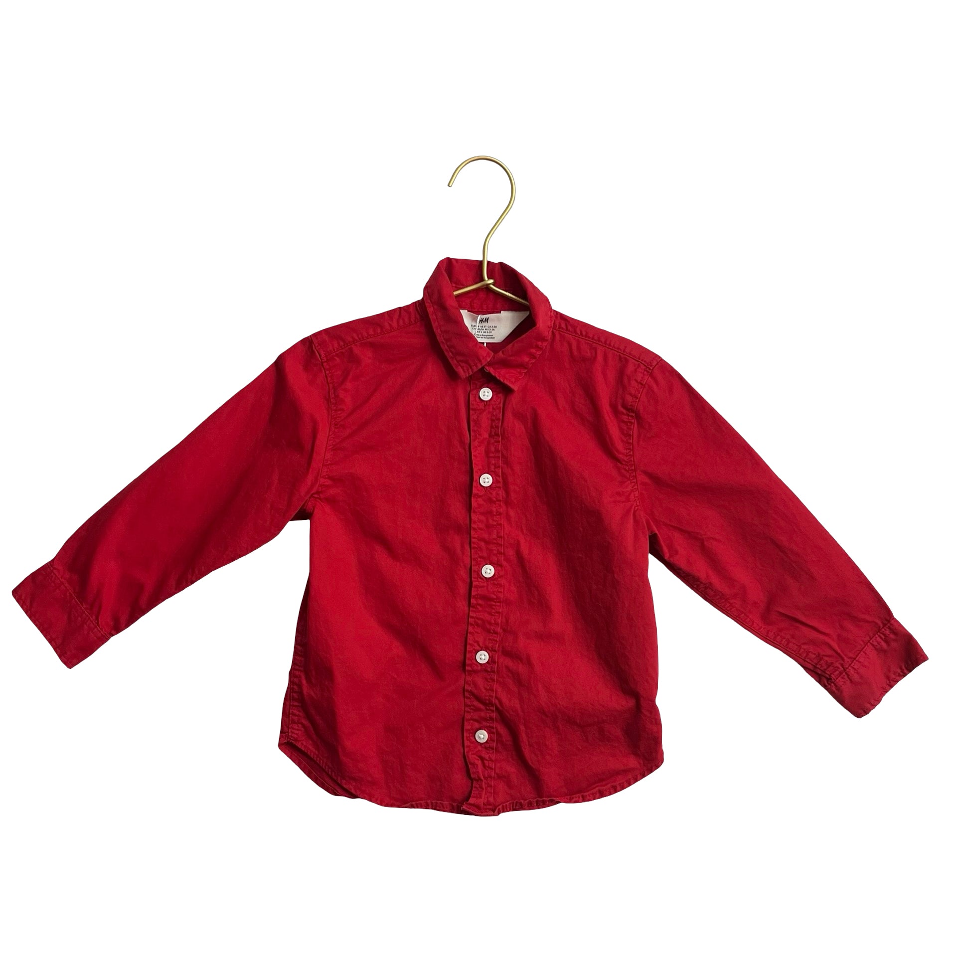H&M Red Button Down - Size 3T