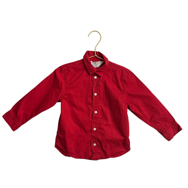H&M Red Button Down - Size 3T