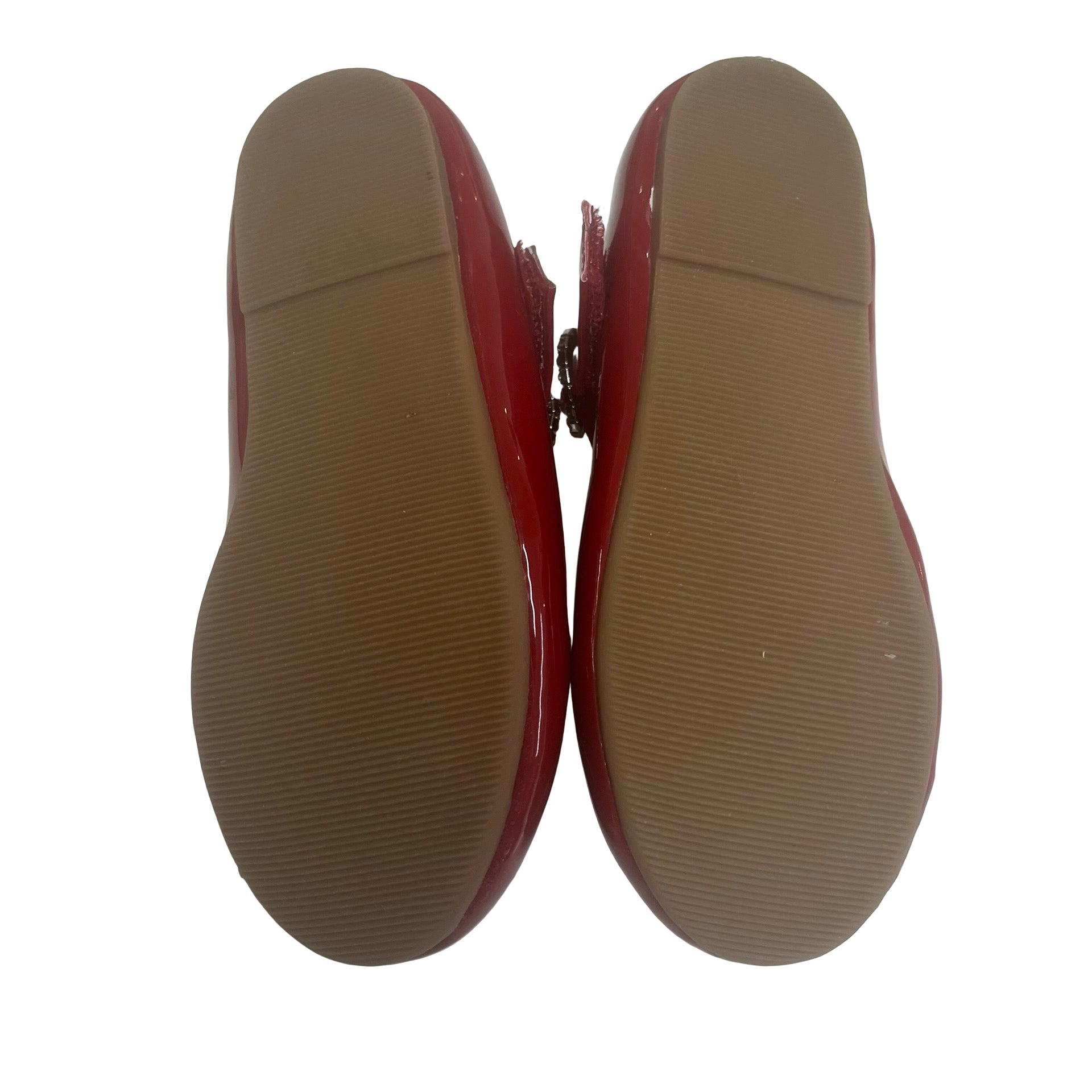 Otter MoMo Red Patent Rhinestone Buckle Mary Janes - Size 9