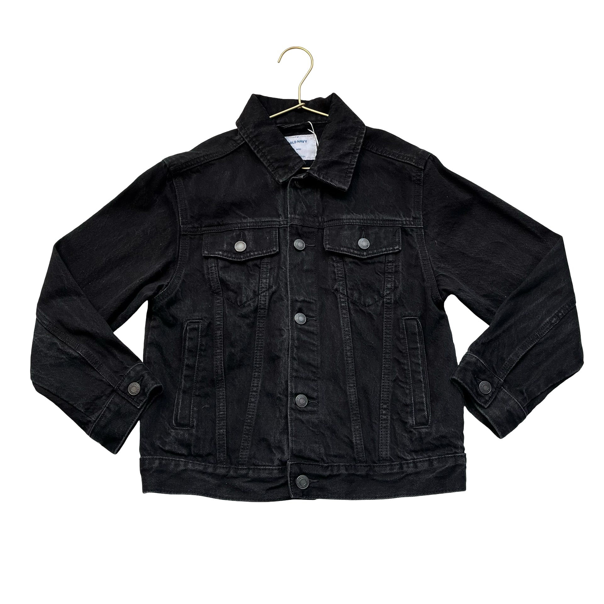 Old Navy Black Denim Jean Jacket - Size M 8