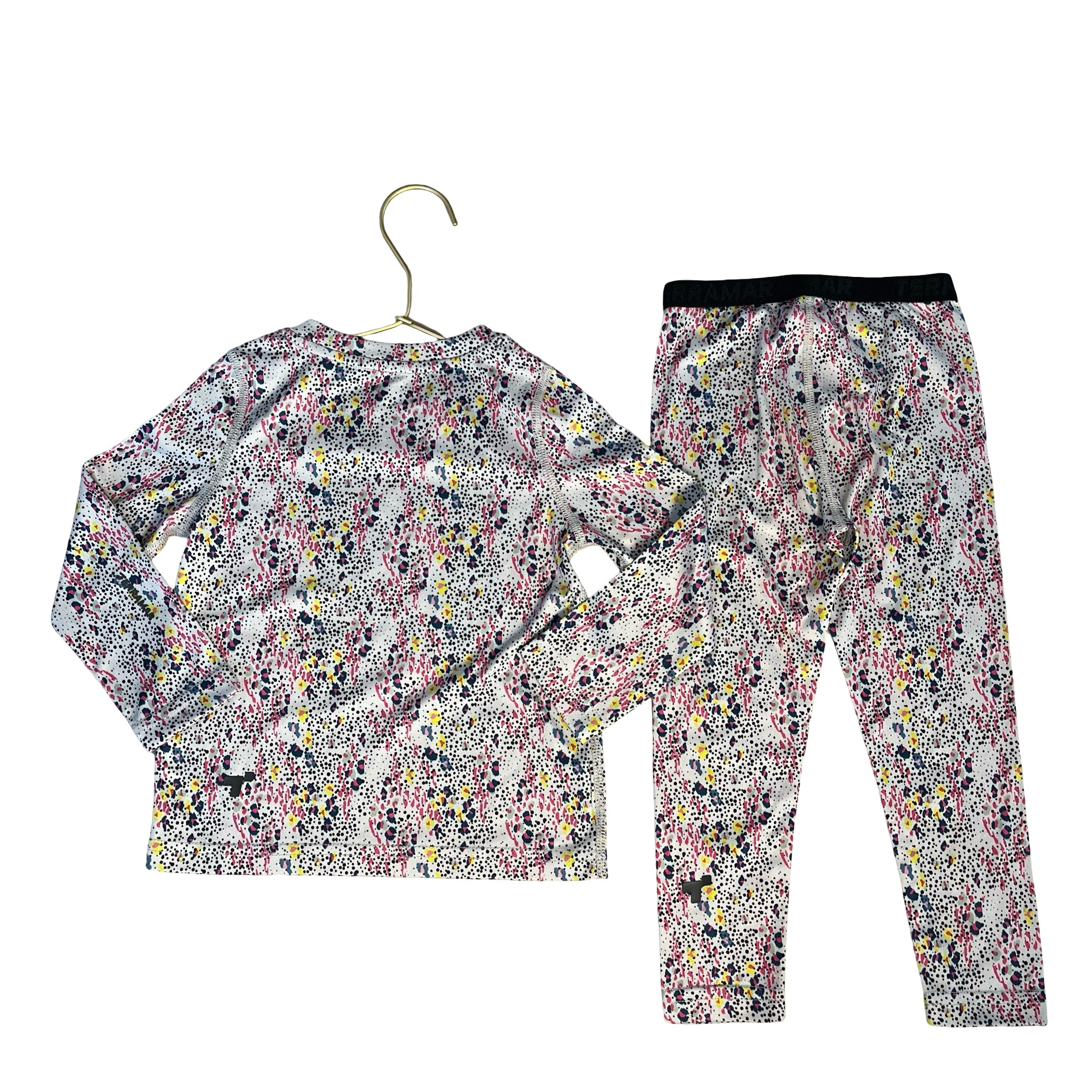 Terramar Climasense 2.0 Light Gray & Multi-Color Pattern Base Layer Set - Size 2
