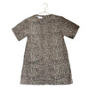 Zara Denim Leopard Print Dress - Size 10