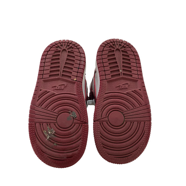 Nike Air Jordan Burgundy & White High Top Sneakers - Size 8C