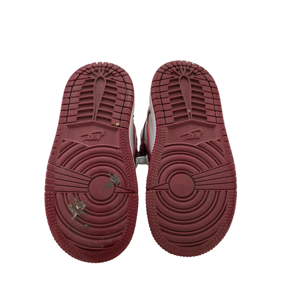 Nike Air Jordan Burgundy & White High Top Sneakers - Size 8C