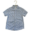 Crewcuts Blue & White Pattern Button Down Shirt - Size 4-5