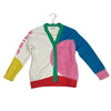 Stella McCartney Kids Colorblock & Fluffy Accent 'Smile' Cartdigan Sweater - 8Y