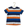 Hanna Andersson Blue, Navy, White, Orange Striped T-Shirt - Size 3