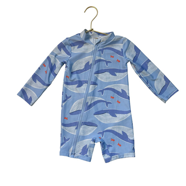 Carter's Blue Whale Swim Suit Romper - Size 18 Mo
