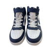 Nike Court Borough Mid 2 White & Blue High-Top Sneakers in Box - Size 2Y Big Kid