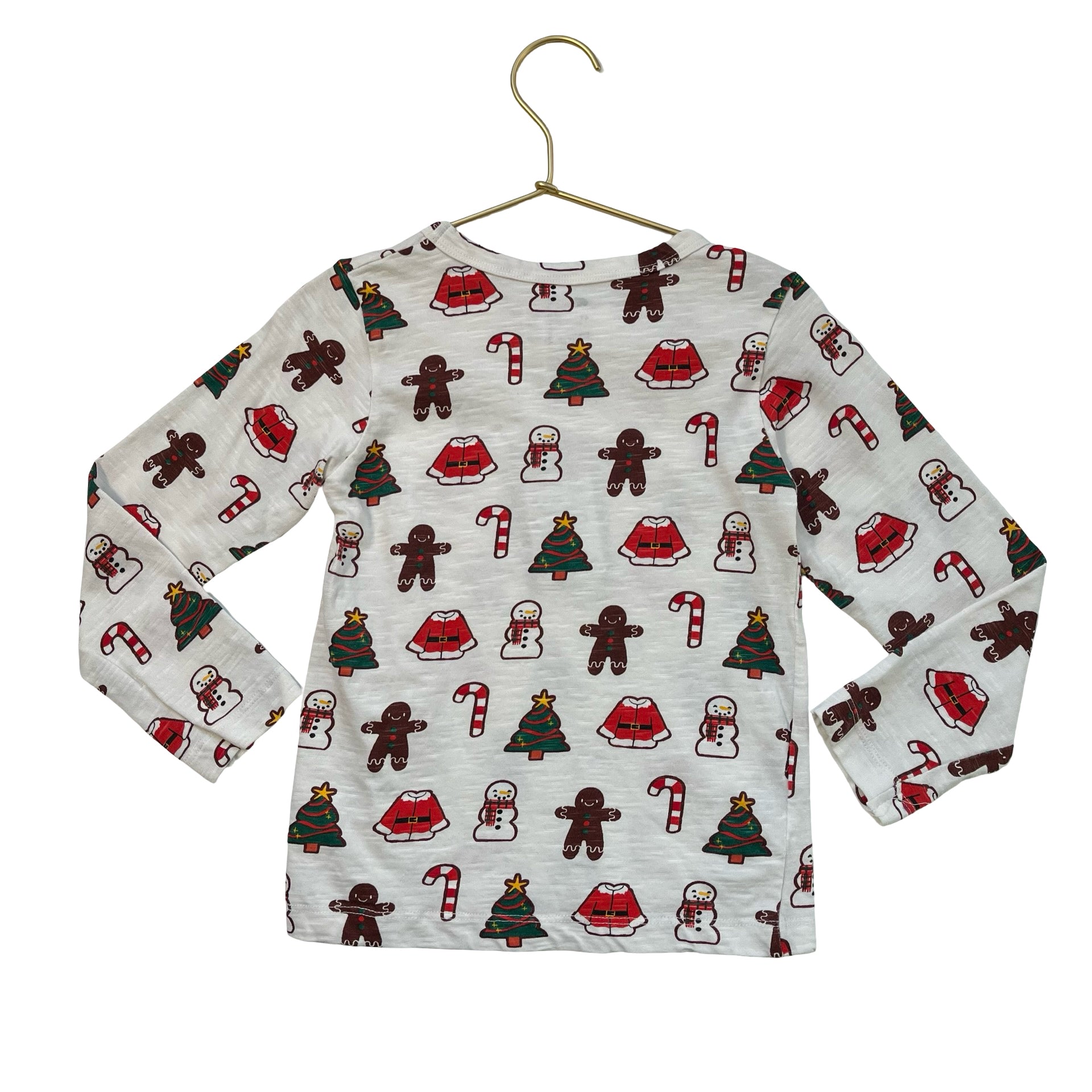 Monica + Andy Ivory Christmas Print Shirt - Size 4T