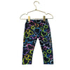 Dori Creations Black Splatter Heart Print Leggings - Size 6-12 Mo