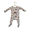 Maison Me Cream & Multi-Color Whimsical Winter One Piece - Size 0-3 Mo