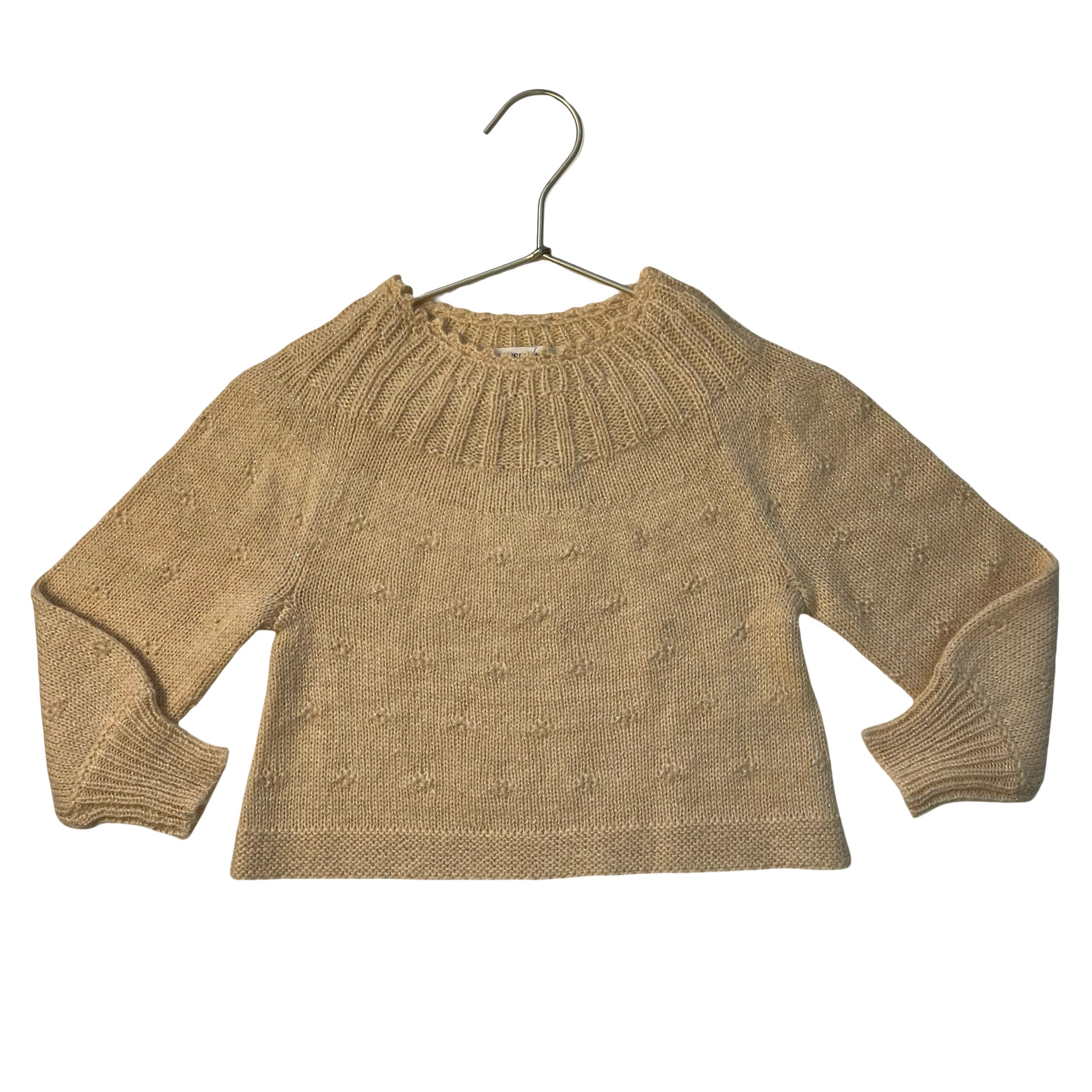 Louise Misha Pale Yellow & Metallic Sweater - Size 3Y