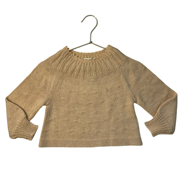 Louise Misha Pale Yellow & Metallic Sweater - Size 3Y