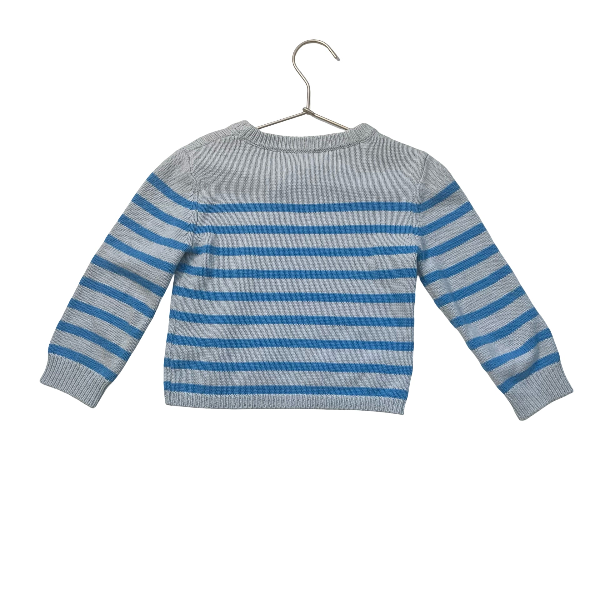 La Ligne Blue Striped Cotton Sweater - Size 2