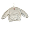 Zara Ivory & Pink Paris & Crochet Flower Sweatshirt - Size 6