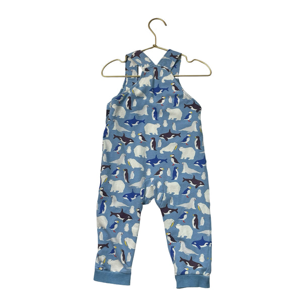 Baby Boden Blue Artic Animal Print Overalls - Size 18-24 Mo