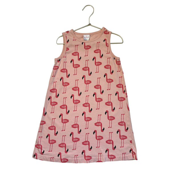 Hanna Andersson Pink Flamingo Print Dress - Size 6-7