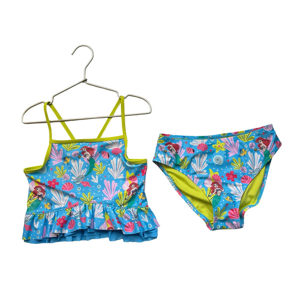 Disney Little Mermaid Print 2 Piece Swim Suit - Size 9-10