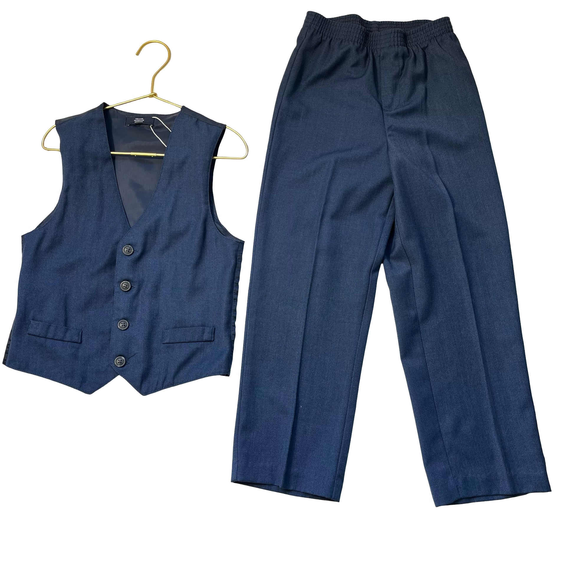 Nautica Navy Vest & Pants Suit Set - Size 7