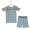Little Sleepies Teal Check 2 Piece PJs - Size 3T