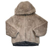 Zara Tan Hooded Faux Fur Jacket - Size 7