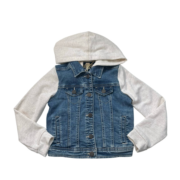 Tucker & Tate Denim & Sweatshirt Hooded Heart Jean Jacket - Size 6