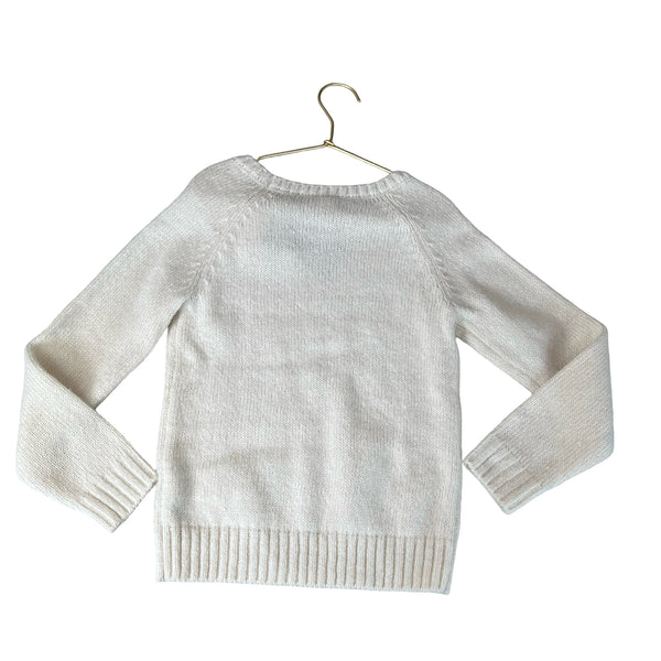 Janie and Jack Ivory Sparkle Sweater - Size 6