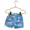 Monnalisa Blue Cloud Print Swim Shorts - Size 6 Mo