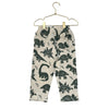 Zara Ivory & Green Dino Waffle Pants - Size 2-3