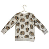 H&M Ivory & Brown Elephant Print Sweatshirt - Size 4T