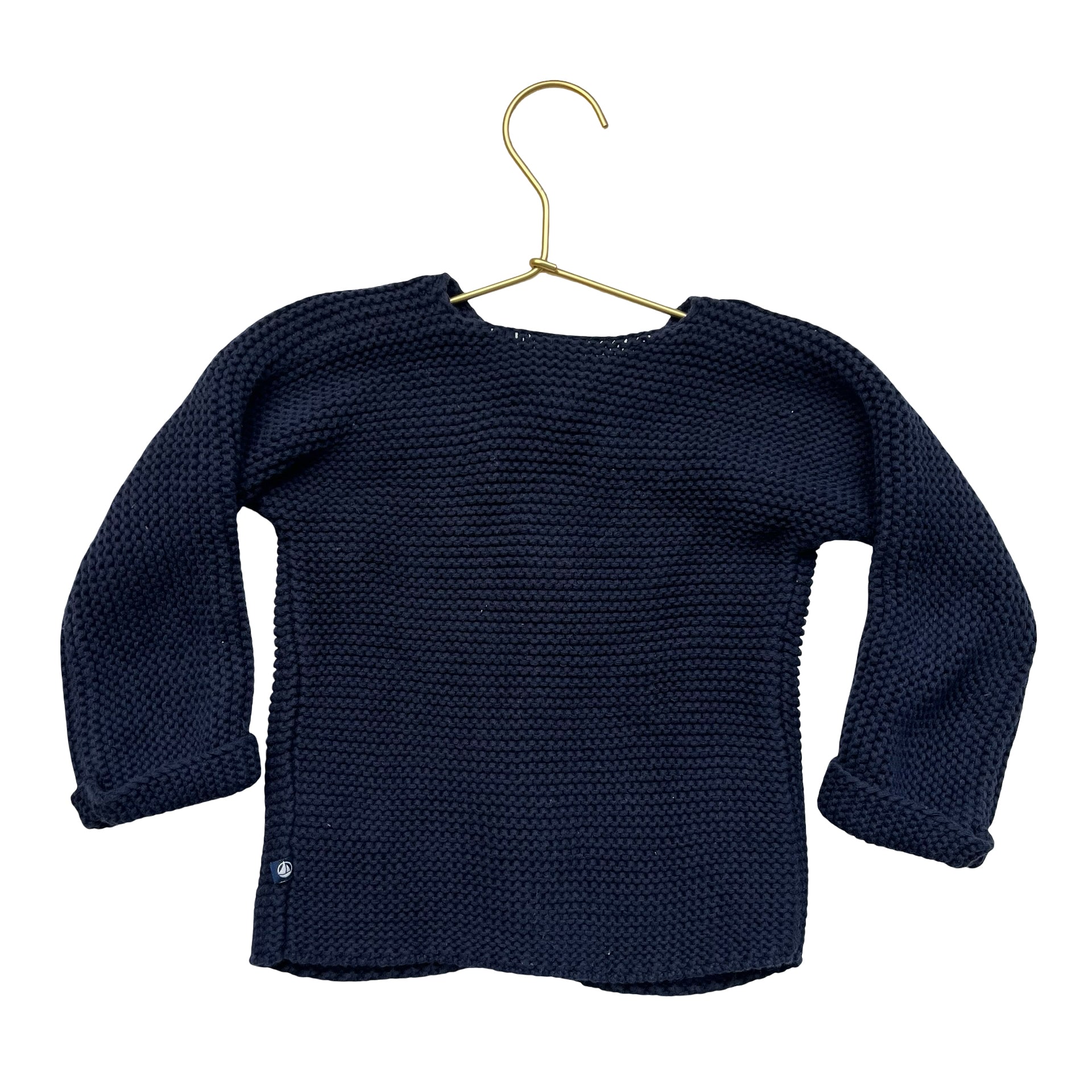 Petit Bateau Navy Cotton Cardigan Sweater - Size 24 Mo