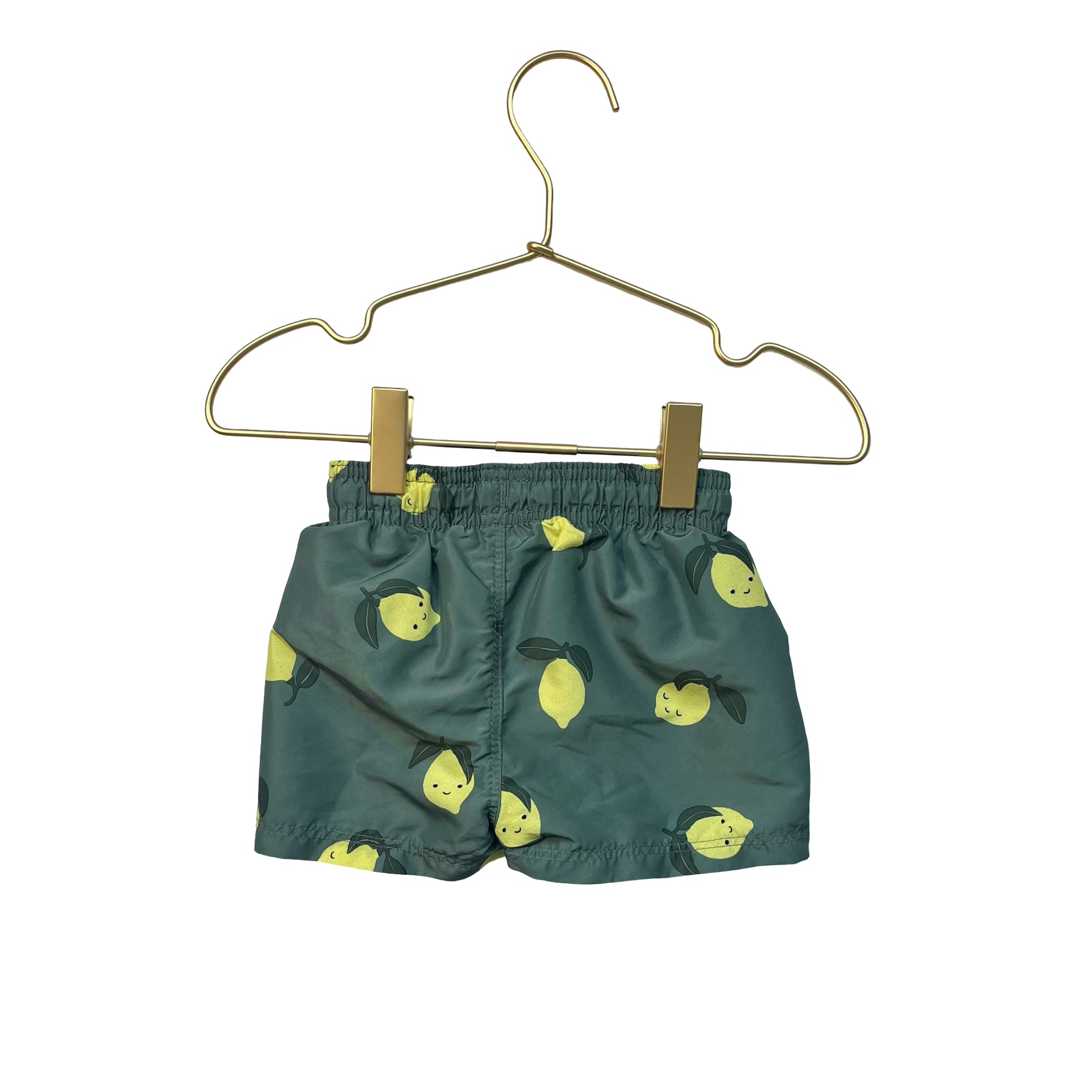 H&M Green Lemon Print Swim Trunks - Size 3-6 Mo
