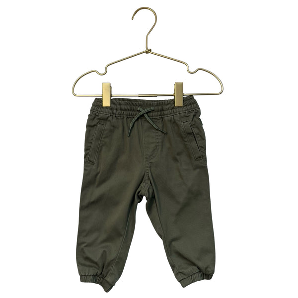 Old Navy Olive Green Jogger Pants - Size 12-18 Mo