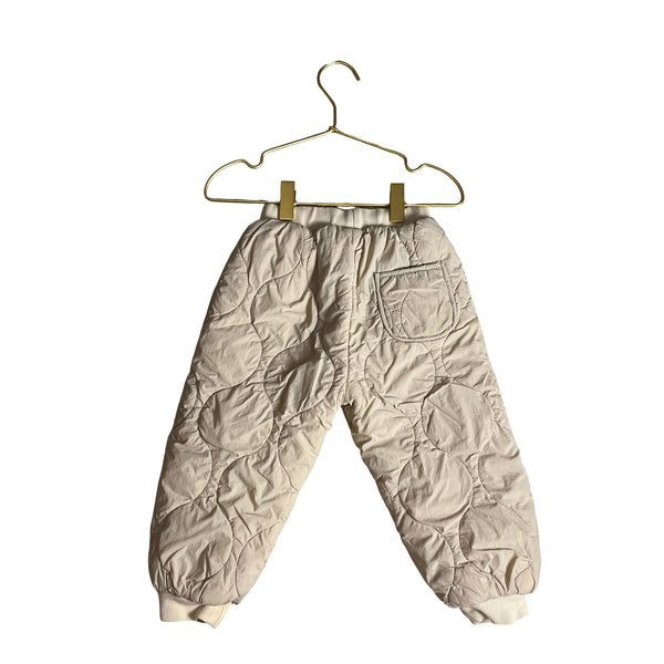 Zara Ivory Quilted Joggers - Size 2/3